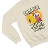 White t-shirt with Trick or Ruddy Treat Sweatshirt Bottom Halloween