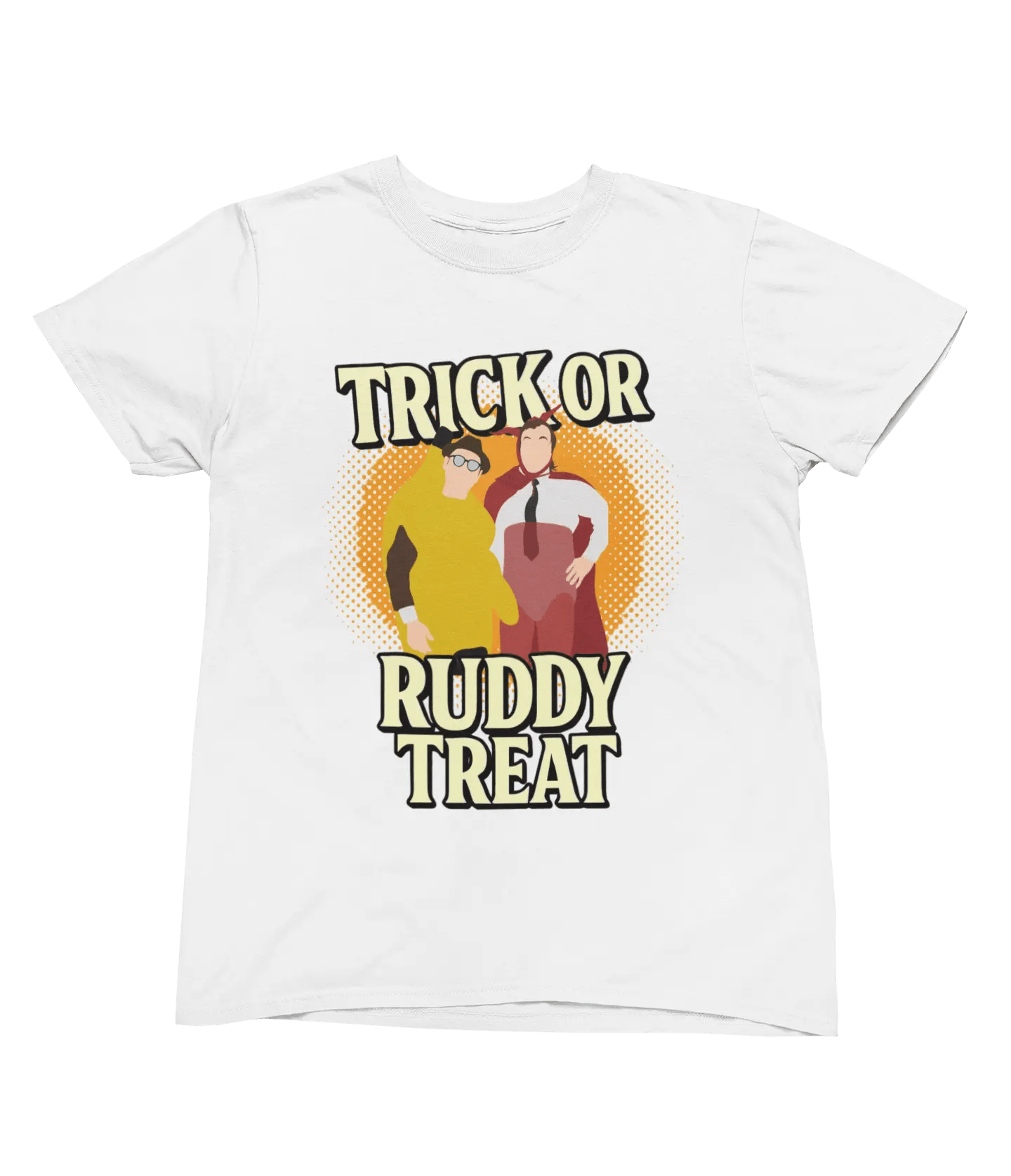 Grey t-shirt with Trick or Ruddy Treat Sweatshirt Bottom Halloween