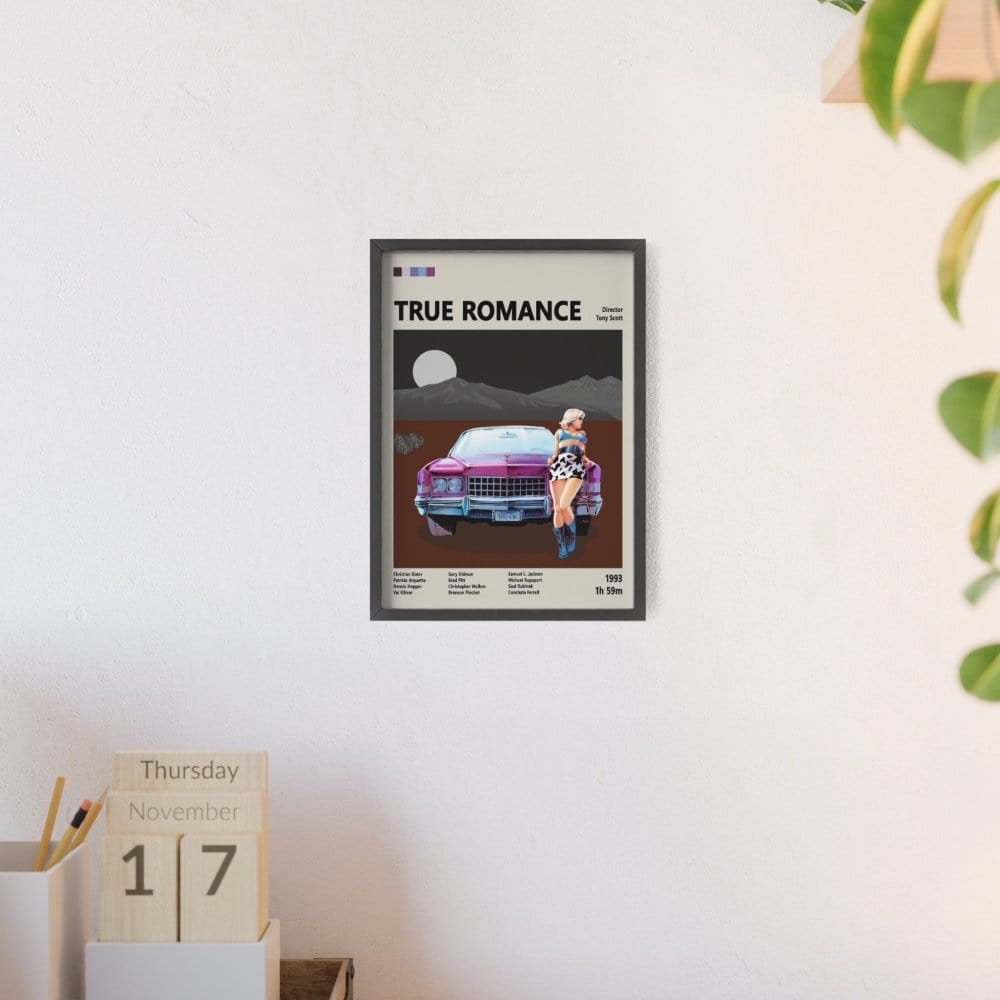 Framed True Romance 1993 movie poster wall display