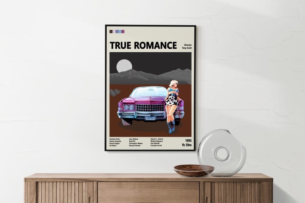 Framed True Romance 1993 movie poster