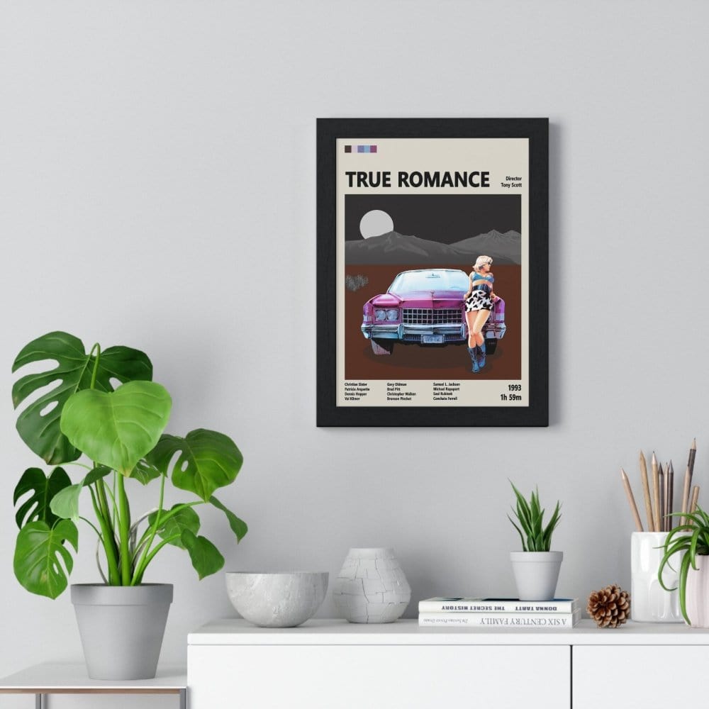 Framed True Romance 1993 movie poster close-up