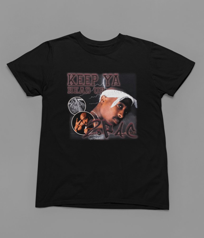 Tupac Keep Ya Head Up Music T-Shirt - Poster Kingz