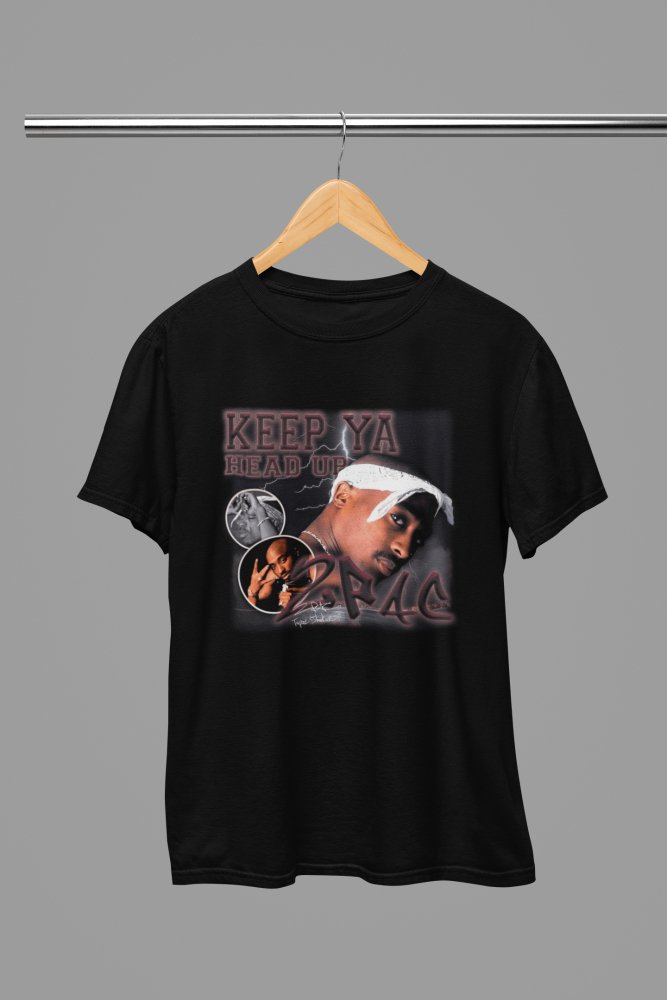 Tupac Keep Ya Head Up Music T-Shirt - Poster Kingz