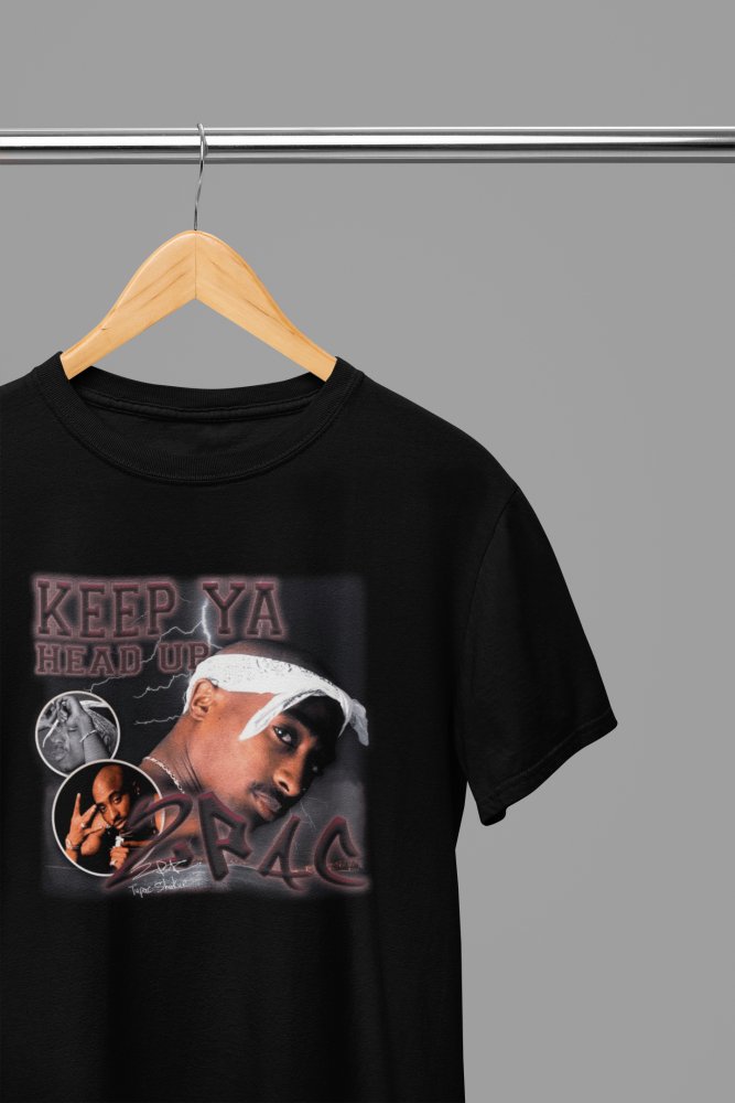 Tupac Keep Ya Head Up Music T-Shirt - Poster Kingz