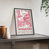 Framed Twickenham Stadium England Rugby Stadium map print