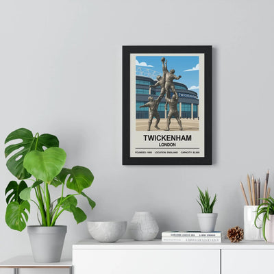 Framed Twickenham Stadium poster