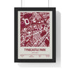 Tynecastle Park stadium map print framed Hearts FC wall art