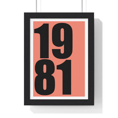 Typography Date Year Word Art Print Wall Art, Customizable Frame/Unframed Poster - Poster Kingz - A5 (unframed) 5.8 × 8.3 in - 