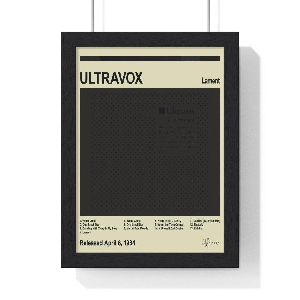 Ultravox - Lament Album Cover Poster - Poster Kingz - A5 (unframed) - Vintage - 