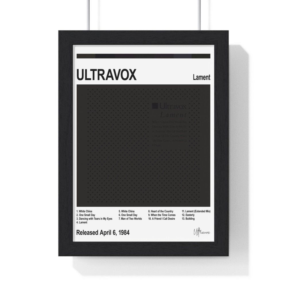 Ultravox - Lament Album Cover Poster - Poster Kingz - A5 (unframed) - White - 