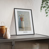 Umbrella Stand Print framed and leaning on a sideboard
