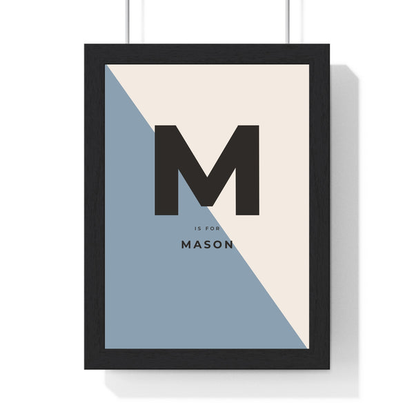 Personalised initial name nursery wall art print main product image