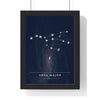 Ursa Major Constellation print framed in a black frame, ready to hang