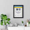 Usyk v Fury 2024 Boxing Poster print framed on a living room wall
