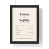 Personalised Best Friends Print - framed cream best friends print