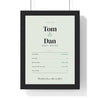 Personalised Best Friends Print - framed best mates version