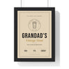 Personalised Beer Label Print - framed stout version