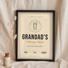 Personalised Beer Label Print - Grandad's vintage stout on kraft