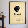 Personalised Dog Print with Name & Photo - on the living room wall