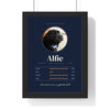 Personalised Dog Print with Name & Photo - framed navy Best Boy version