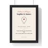 Personalised First Date Print - framed cream first date print