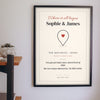 Personalised First Date Print - on the living room wall