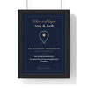 Personalised First Date Print - framed navy version