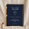 Personalised First Date Print - navy Manchester version