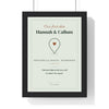 Personalised First Date Print - framed sage Edinburgh version