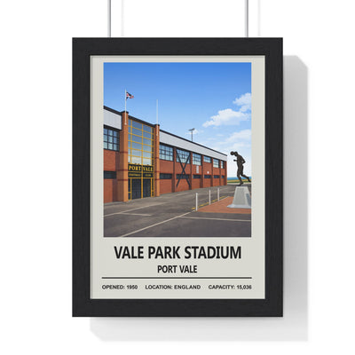 Framed Vale Park Stadium poster