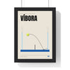 Víbora Padel print framed in a black frame, ready to hang