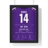 Minnesota Vikings 2018 NFC Divisional Poster - Stefon Diggs 14 Walk-Off Touchdown Jersey Print framed in a black frame, ready to hang