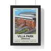 Framed Villa Park Stadium poster