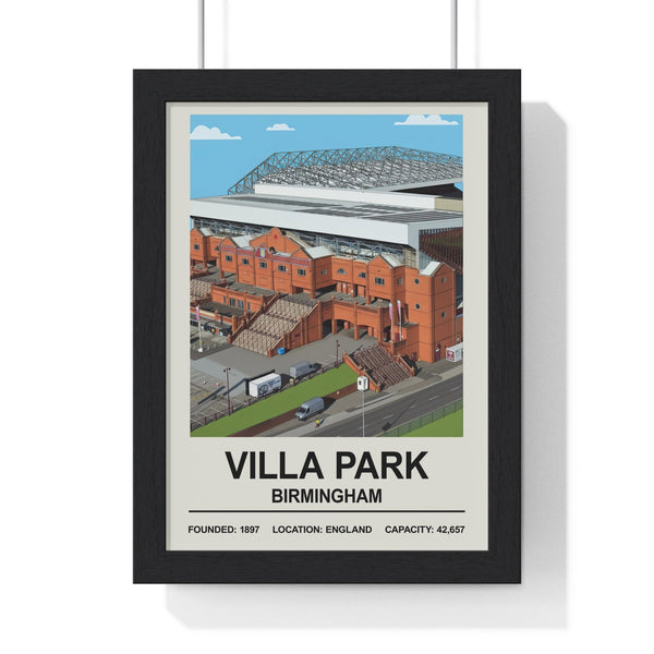 Framed Villa Park Stadium poster