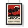 Vintage Horror Bat Poster - framed vintage horror bat poster, Night of the Giant Bats