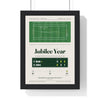 Jubilee Year 1977 Tennis print framed in a black frame, ready to hang