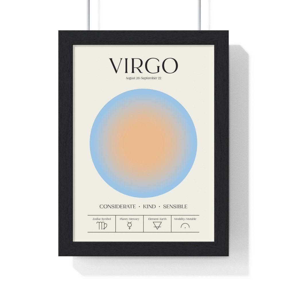 Virgo Astrology Chart Poster - Colour Art Print - Poster Kingz