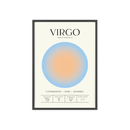 Virgo Astrology Chart Poster - Colour Art Print - Poster Kingz