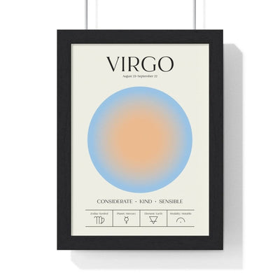 Framed Virgo Astrology Chart poster
