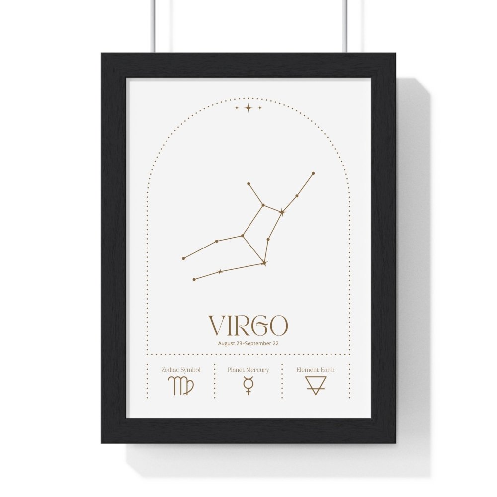 Virgo Minimalist Astrology Chart Poster - Art Print - Poster Kingz