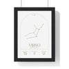 Framed Virgo Minimalist Astrology Chart poster