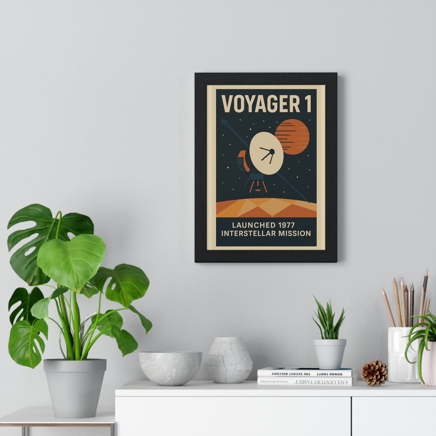 Framed Voyager 1 poster