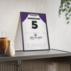 Wakefield Trinity Super League Grand Final 2026 Poster - Tom Johnstone 5 Old Trafford Rugby Print framed and leaning on a sideboard
