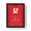 Wales Grand Slam 2019 Poster - Hadleigh Parkes 12 Try v Ireland Cardiff Rugby Print framed in a black frame, ready to hang