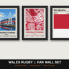 Wales Rugby Fan Wall Set | Principality Stadium Print, Stadium Map & Team Colours