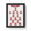 Wales Rugby Greatest XV print in a black frame