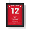 Wales v England Six Nations 2005 Poster - Gavin Henson 12 Winning Penalty Grand Slam Print framed in a black frame, ready to hang
