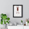 Washington NFL London 2016 Poster - Kirk Cousins 8 Wembley Overtime Tie Jersey Print framed on a living room wall