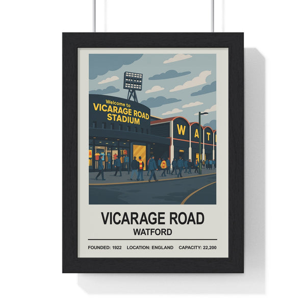 Framed Watford Vicarage Road Stadium poster