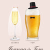 Personalised Mr & Mrs Drinks Print - design detail